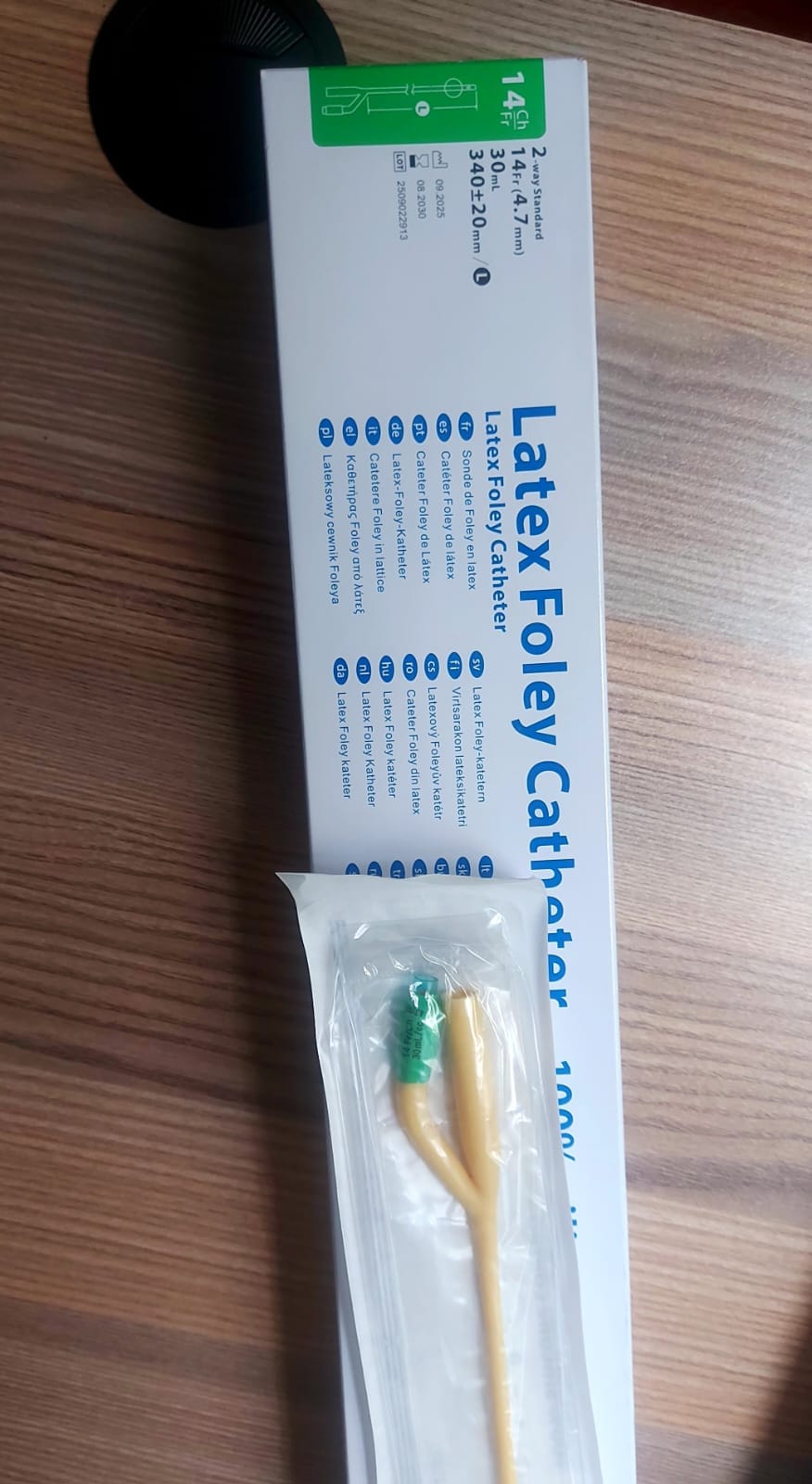 Foley Catheter FR/CH 14, 2-Way Silicone Coated