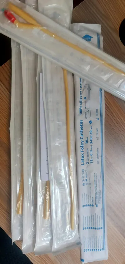 Foley Catheter FR/CH 16, 2-Way Silicone Coated