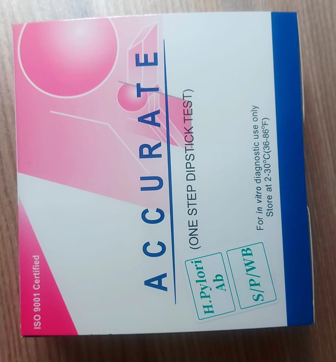 One Step H. pylori Ab Test (S/P/WB)