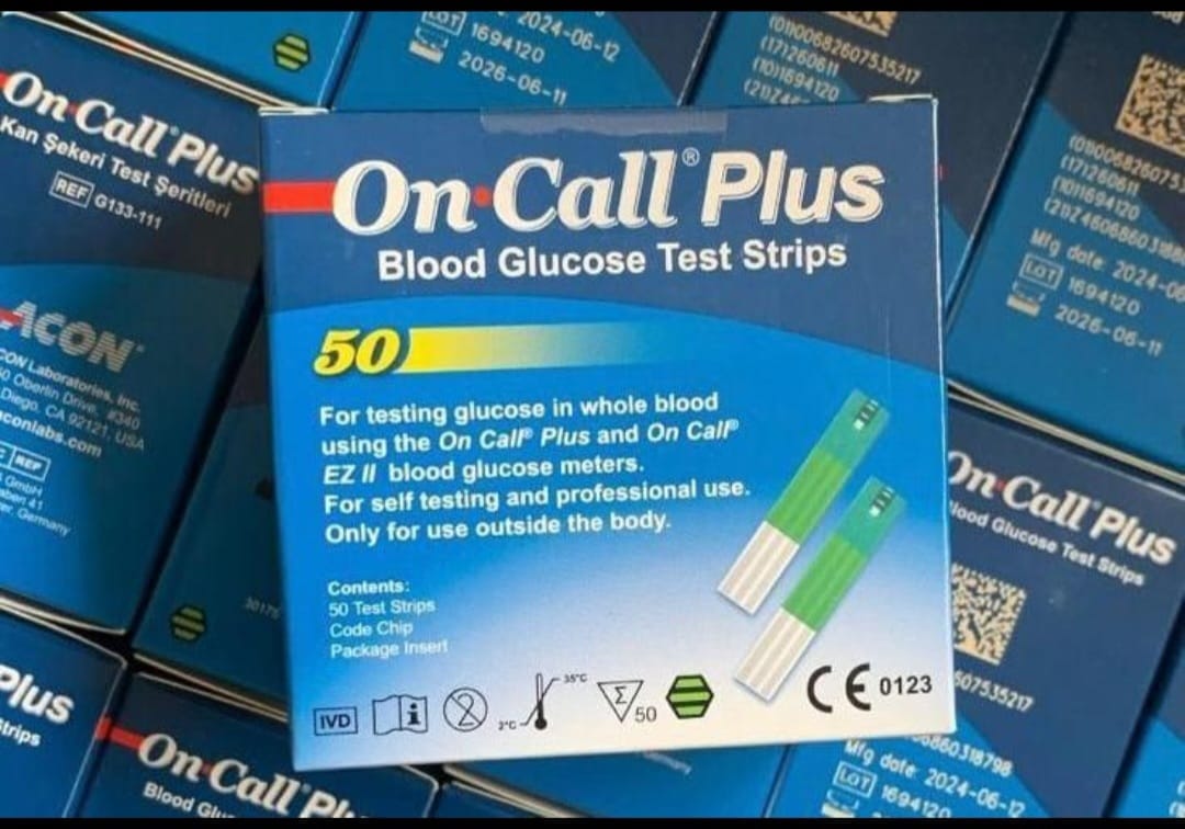 On Call Blood Glucose Test Strips, 50 Pack