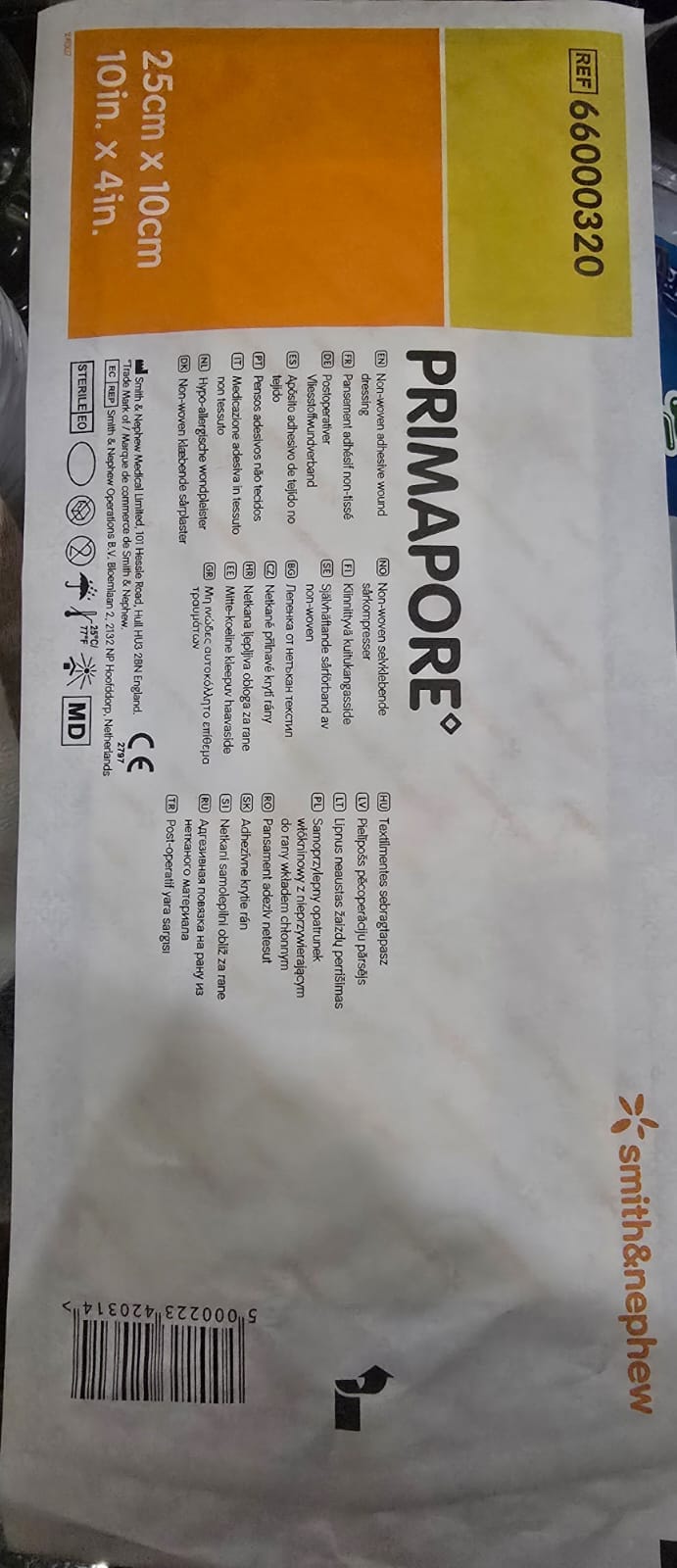 Primapore Dressing 25cm x 10cm, Pack of 20 (Smith and Nephew)