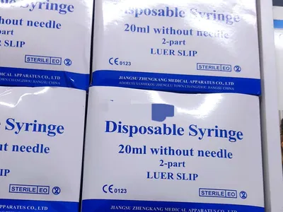 Syringes 20cc Without Needle, Pack of 50